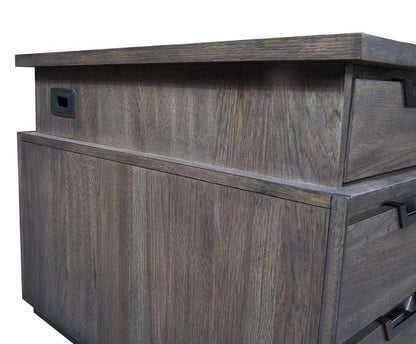 Emery Park - Harper Point 66in Executive Desk in Fossil Finish - IHP-304-FSL veiw 5