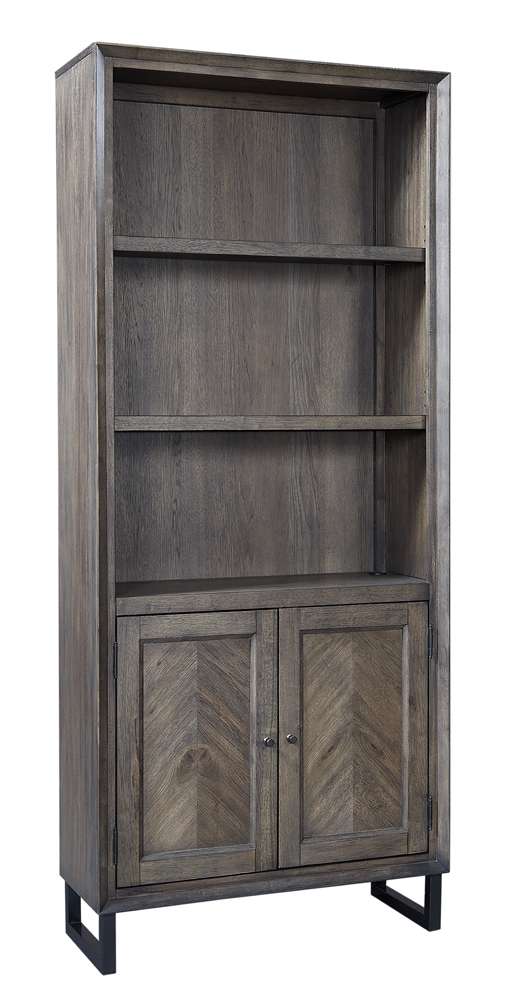 Emery Park - Harper Point Door Bookcase in Fossil Finish - IHP-332-FSL view 1
