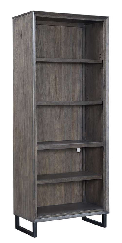 Emery Park - Harper Point Open Bookcase in Fossil Finish - IHP-333-FSL view 1