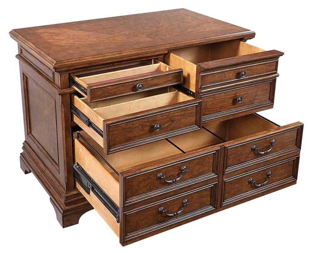 Emery Park - Hawthorne Combo File in Carmel Brown Finish - I26-378-1 veiw 2