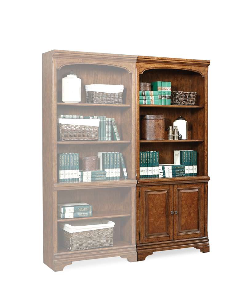 Emery Park - Hawthorne Door Bookcase in Carmel Brown Finish - I26-332-1 veiw 1
