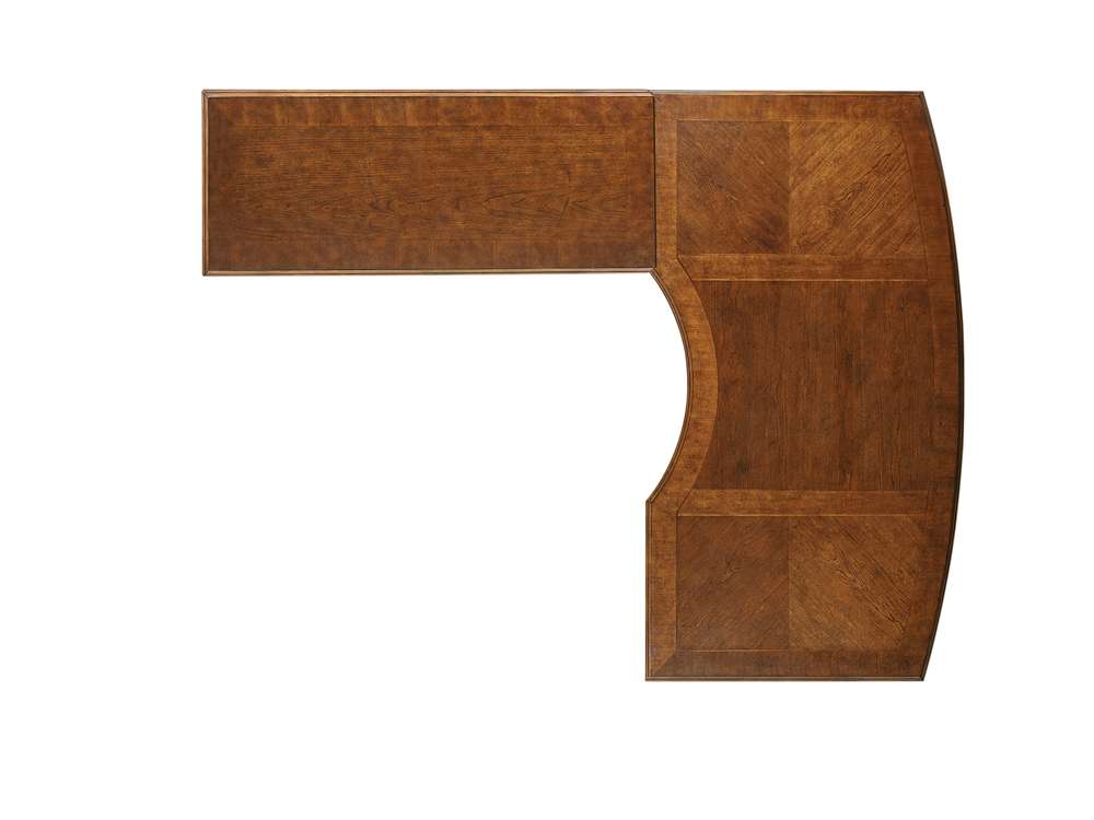 Emery Park - Hawthorne L-Shaped Desk in Carmel Brown Finish veiw 3