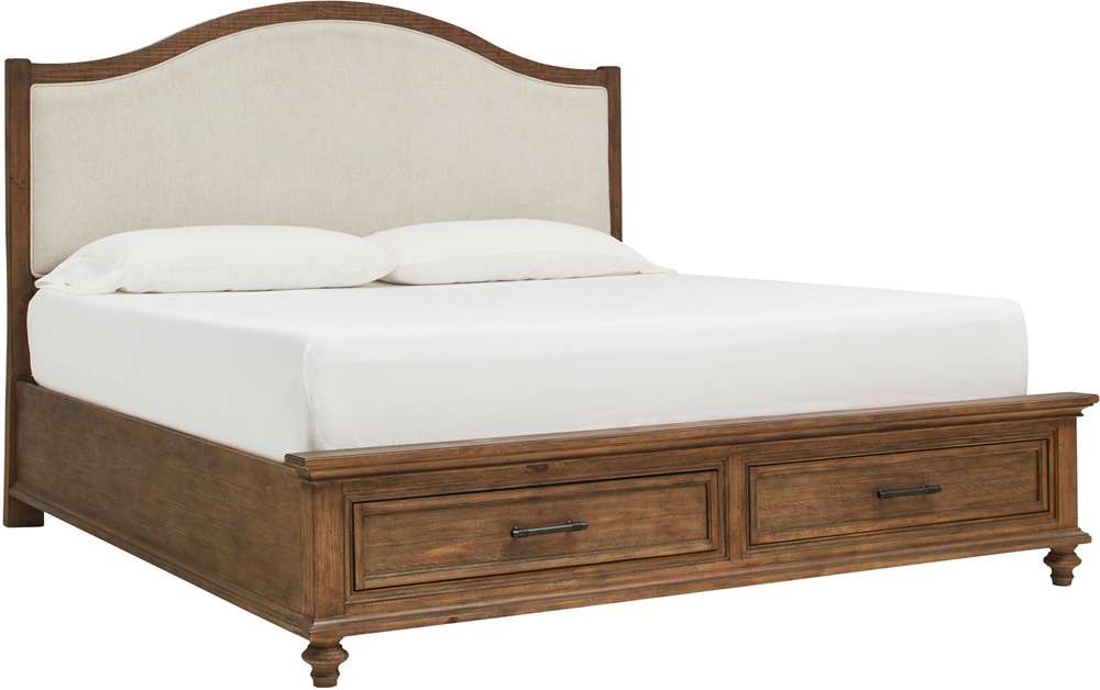 Emery Park - Hensley Cal King Storage Upholstered Bed in Honey Finish veiw 1