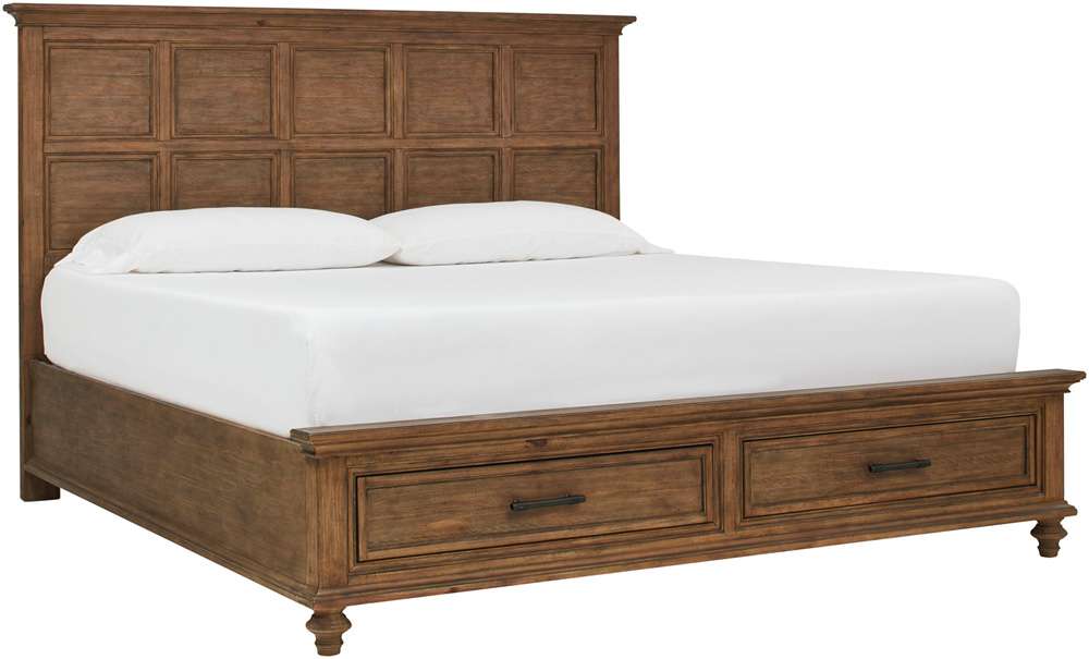 Emery Park - Hensley King Storage Panel Bed in Honey Finish veiw 1