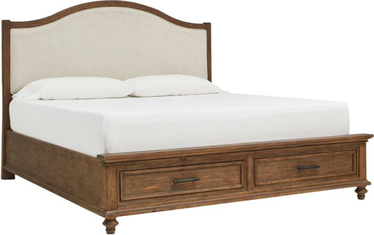 Emery Park - Hensley King Storage Upholstered Bed in Honey Finish veiw 1