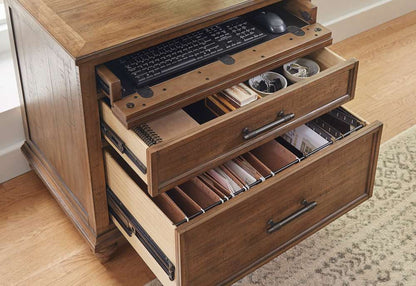Emery Park - Hensley Workstation Combo File in Honey Finish - I3002-378 veiw 3