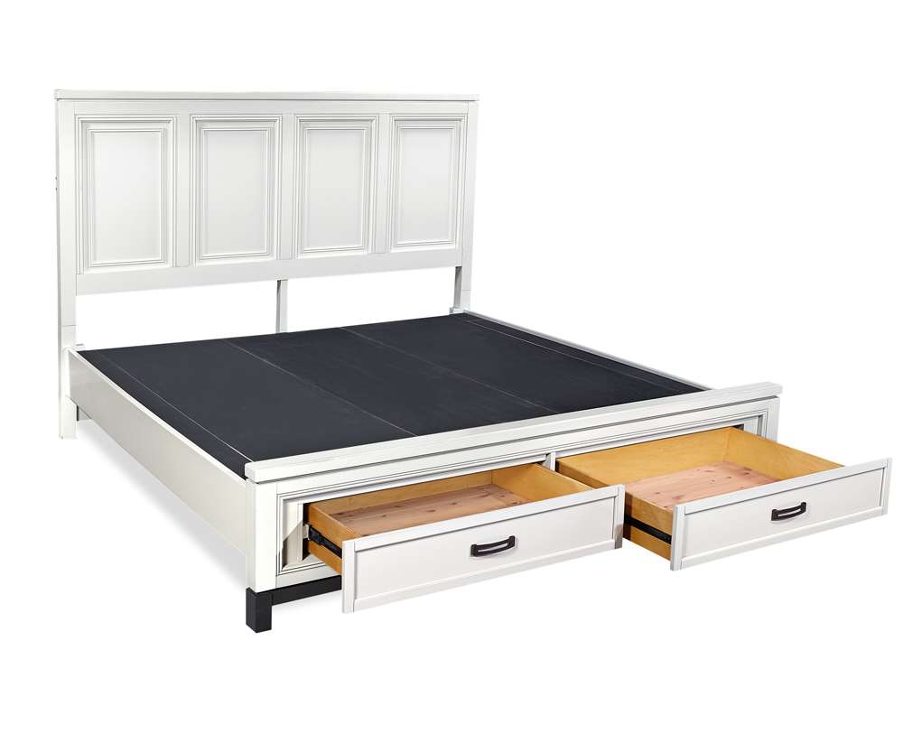Emery Park - Hyde Park King Panel Storage Bed in White Paint Finish veiw 2