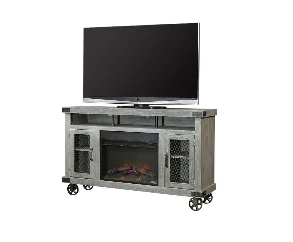 Emery Park - Industrial 62in Fireplace Console in Lighthouse Grey Finish - WMN1901-LGH view 1