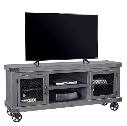 Emery Park - Industrial 74in Console in Smokey Grey Finish - DN1074-GRY veiw 1