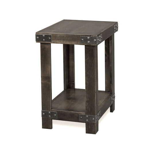 Emery Park - Industrial Chairside Table in Ghost Black Finish - DN913-GHT veiw 1