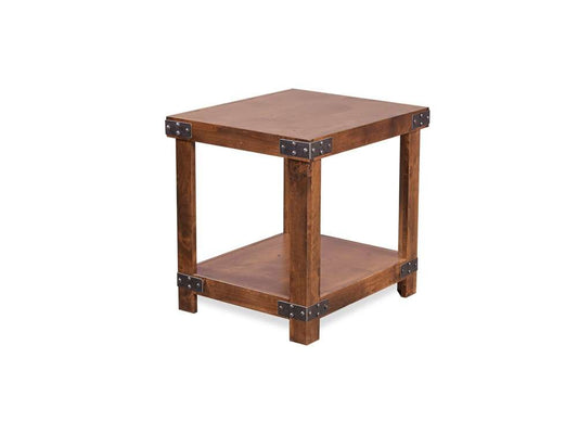 Emery Park - Industrial End Table in Fruitwood Finish - DN914-FRT veiw 1