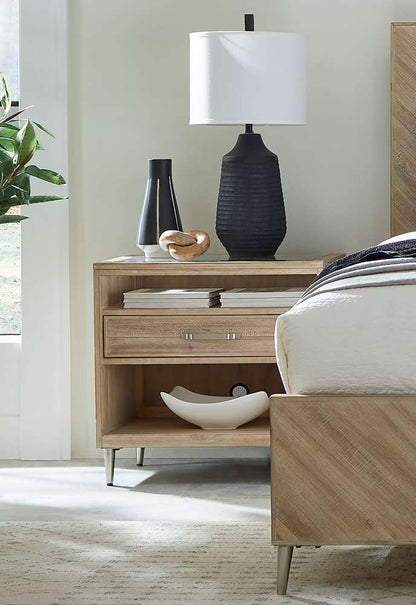 Emery Park - Maddox 1 Drawer Nightstand in Biscotti Finish - I644-451 veiw 3