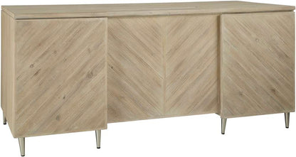 Emery Park - Maddox 66in Executive Desk in Biscotti Finish - I644-303 view 2
