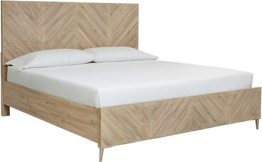 Emery Park - Maddox Queen Non Storage Panel Bed in Biscotti Finish