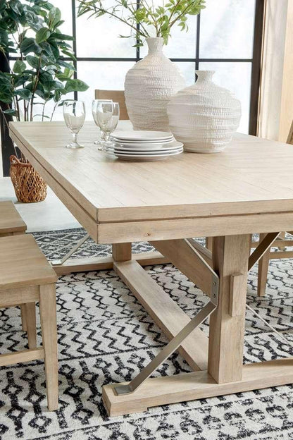 Emery Park - Maddox Trestle Dining Table in Biscotti Finish - I644-6030 veiw 1