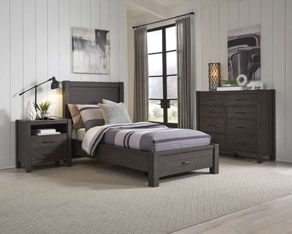 Emery Park - Mill Creek Full Panel Storage Bed in Carob Finish