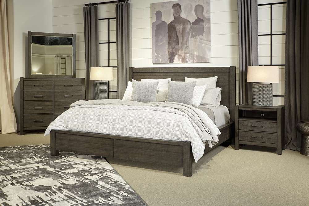 Emery Park - Mill Creek Queen Panel Bed in Carob Finish veiw 3