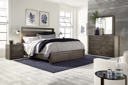 Emery Park  -  Modern Loft 2 Drawer Nightstand w/ power in Greystone Finish  - IML-450-GRY-1 veiw 4