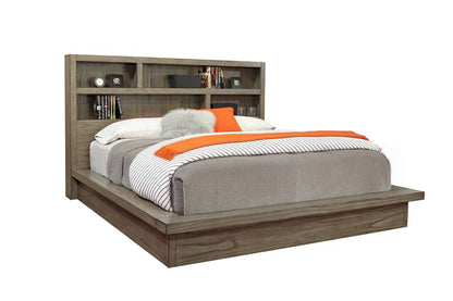 Emery Park - Modern Loft King Platform Bed in Greystone Finish