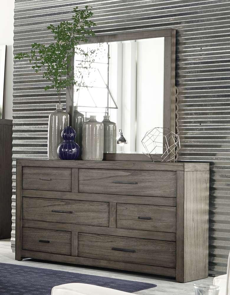 Emery Park - Modern Loft Mirror in Greystone Finish - IML-463-GRY veiw 1