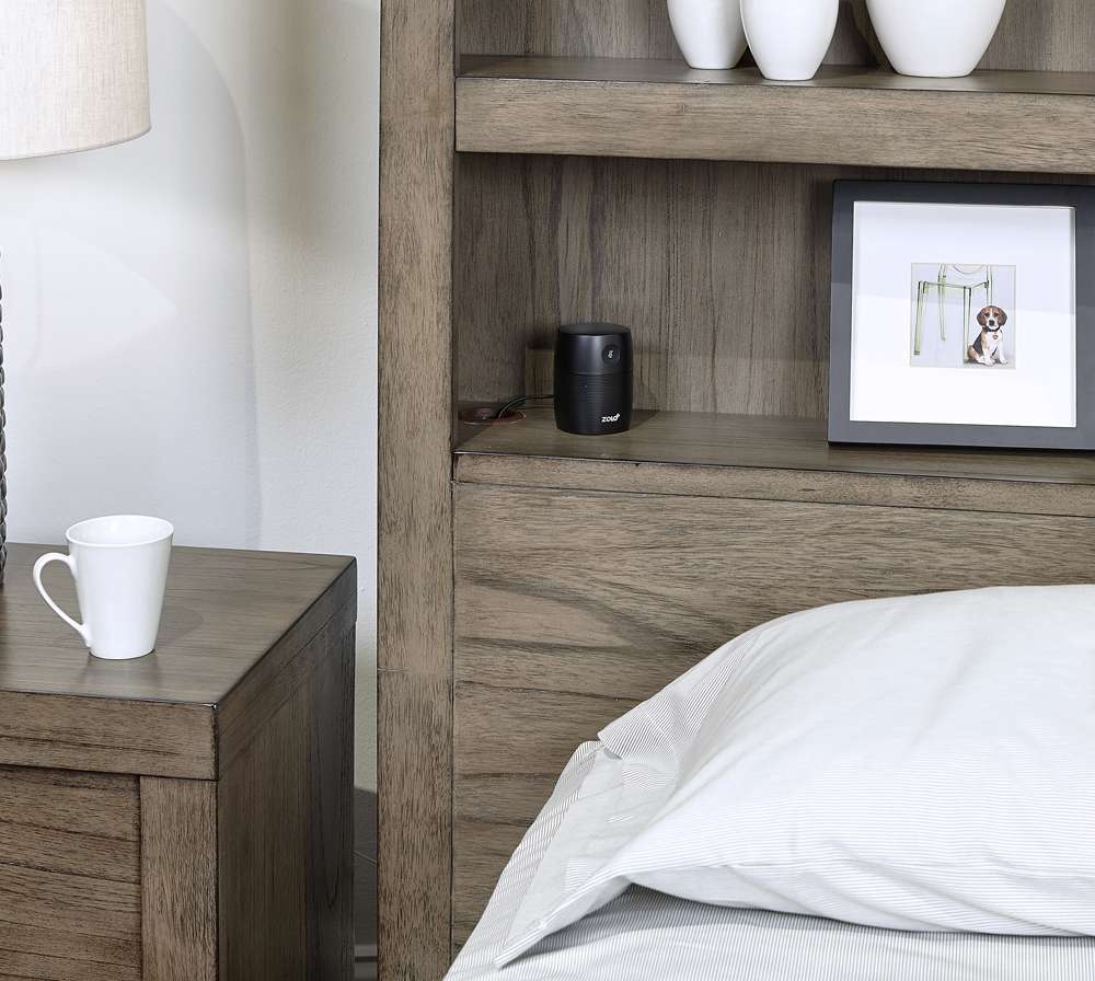 Emery Park - Modern Loft Queen Platform Bed in Greystone Finish veiw 2