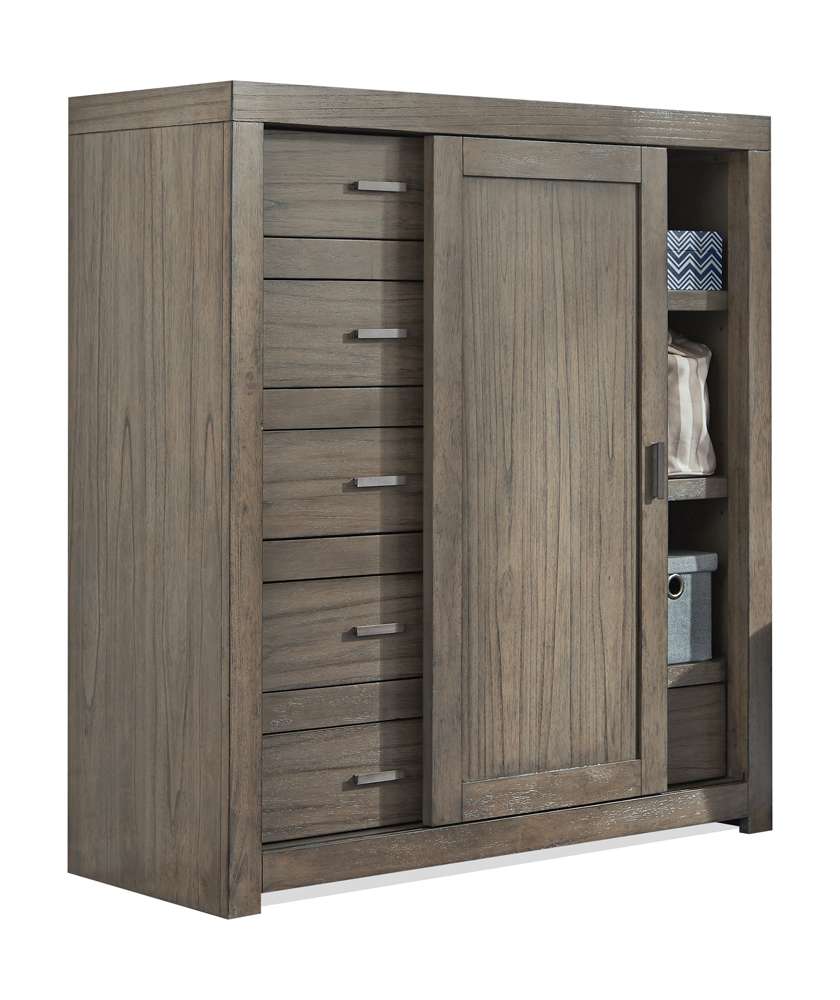 Emery Park - Modern Loft Sliding Door Chest in Greystone Finish - IML-457-GRY veiw 1