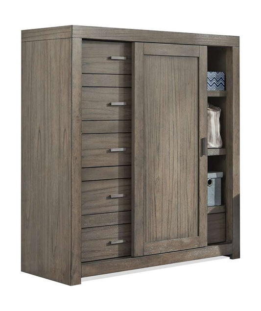 Emery Park - Modern Loft Sliding Door Chest in Greystone Finish - IML-457-GRY veiw 1