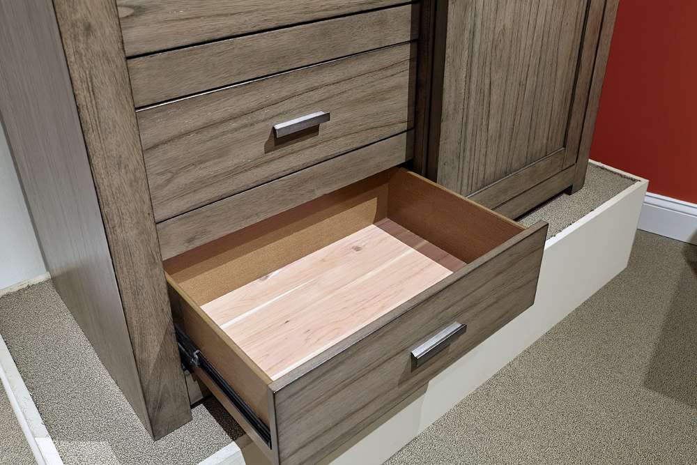 Emery Park - Modern Loft Sliding Door Chest in Greystone Finish - IML-457-GRY veiw 3