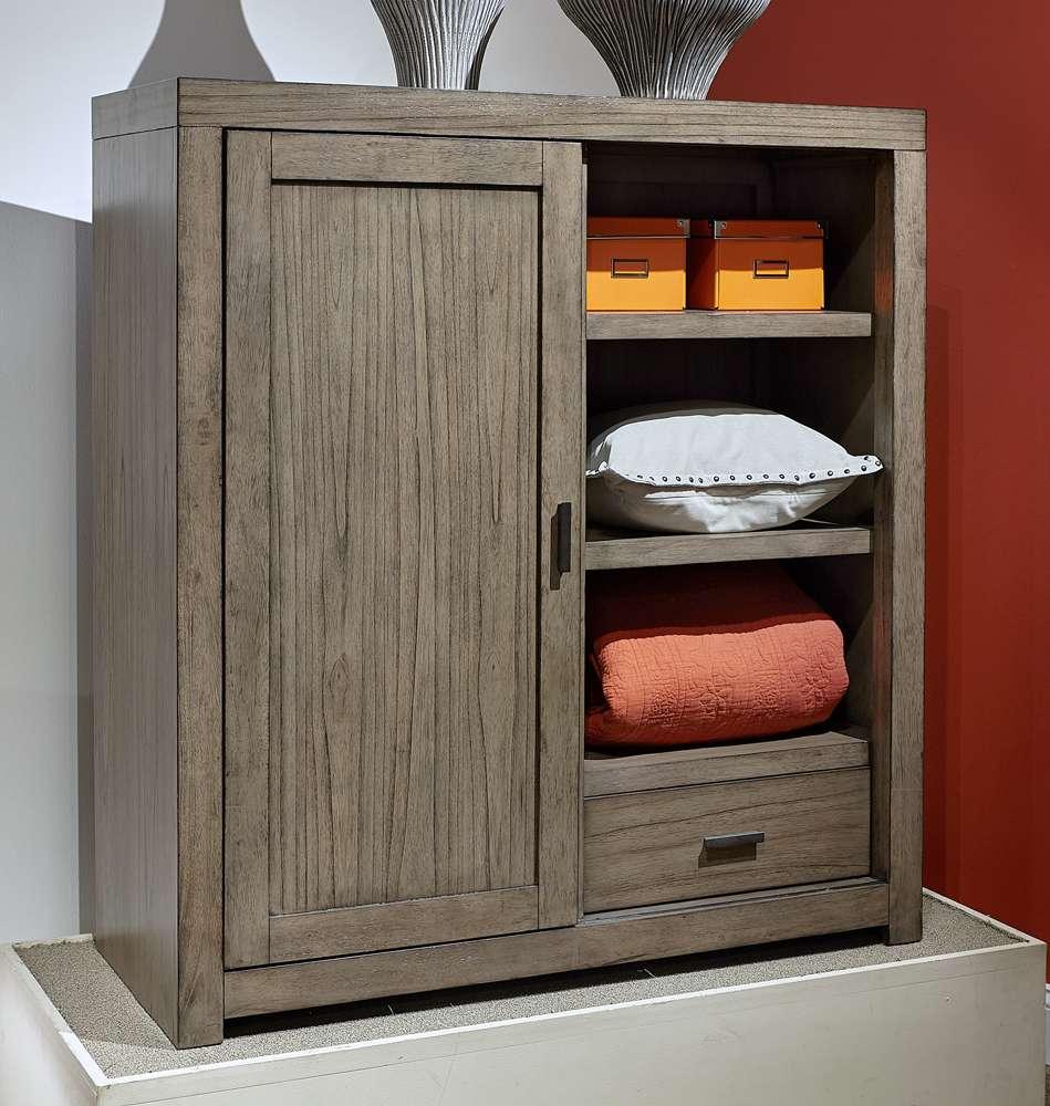 Emery Park - Modern Loft Sliding Door Chest in Greystone Finish - IML-457-GRY veiw 5