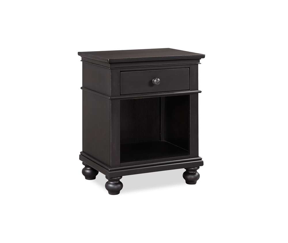 Emery Park  -  Oxford 1 Drawer NS in Rubbed Black Finish  - I07-451N-BLK-1
