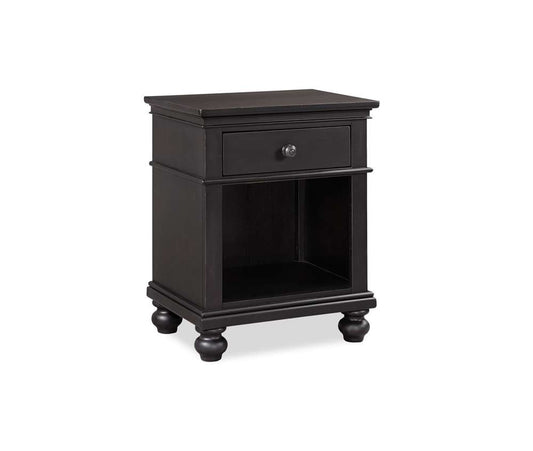 Emery Park  -  Oxford 1 Drawer NS in Rubbed Black Finish  - I07-451N-BLK-1