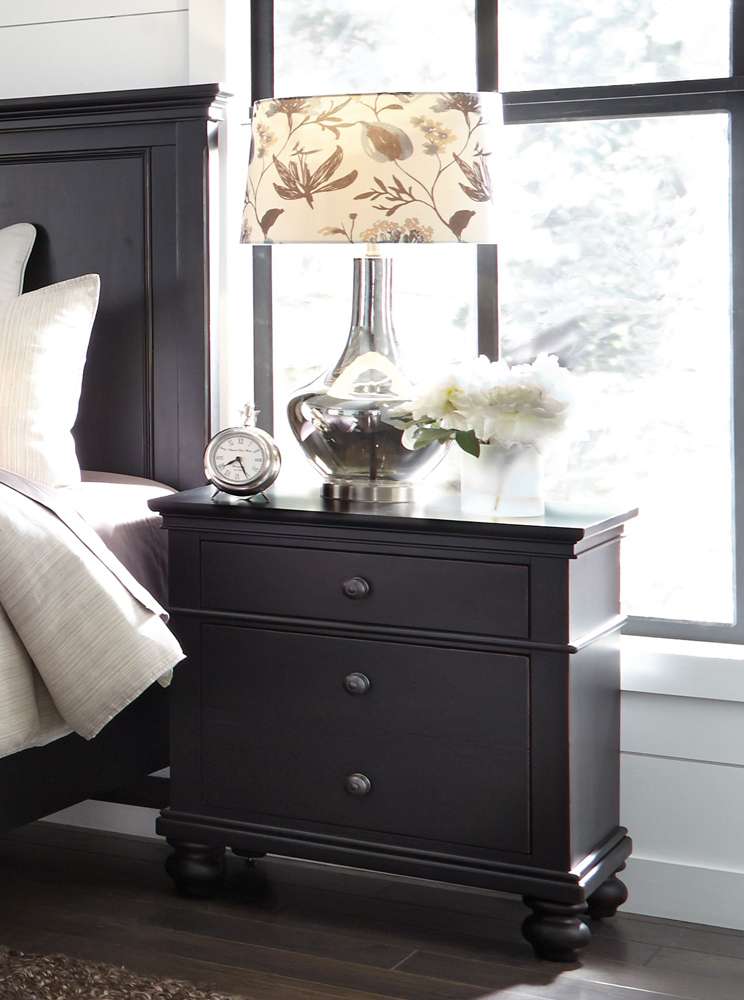 Emery Park  -  Oxford 2 Drawer NS in Rubbed Black Finish  - I07-450-BLK-1 veiw 3