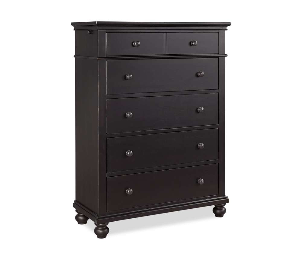 Emery Park  -  Oxford 5 Drawer Chest in Rubbed Black Finish  - I07-456-BLK-1