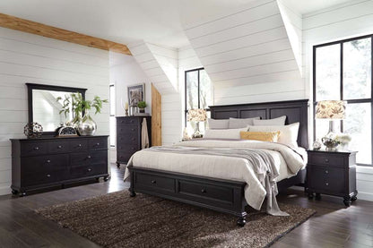 Emery Park  -  Oxford 5 Drawer Chest in Rubbed Black Finish  - I07-456-BLK-1 veiw 2