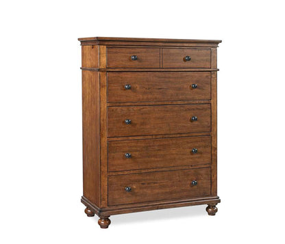 Emery Park  -  Oxford 5 Drawer Chest in Whiskey Brown Finish  - I07-456-WBR-1