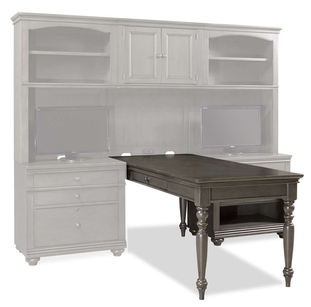 Emery Park - Oxford 72in Writing Desk in Peppercorn Finish - I07-344-PEP veiw 2