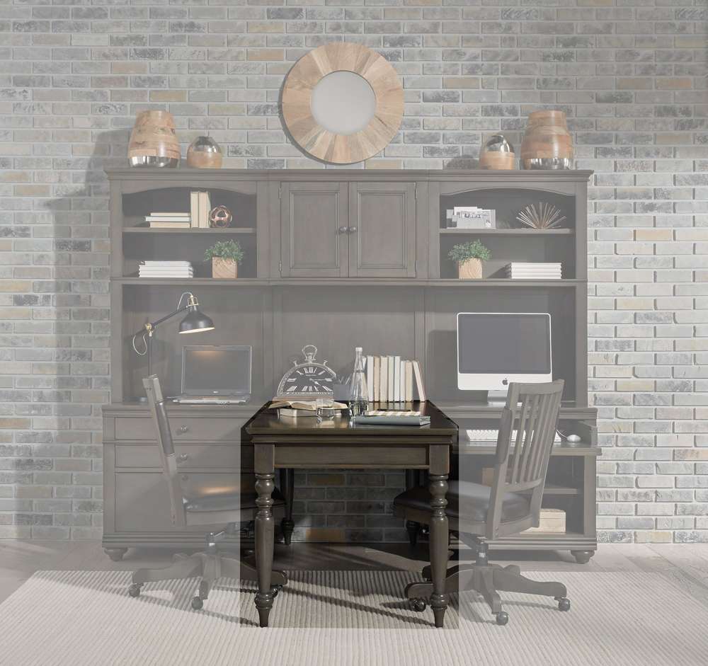 Emery Park - Oxford 72in Writing Desk in Peppercorn Finish - I07-344-PEP view 1