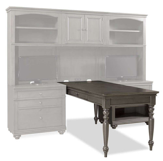 Emery Park - Oxford 72in Writing Desk in Peppercorn Finish - I07-344-PEP view 2