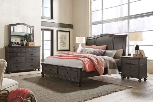 Emery Park - Oxford Arched Mirror in Peppercorn Finish - I07-463-PEP veiw 2