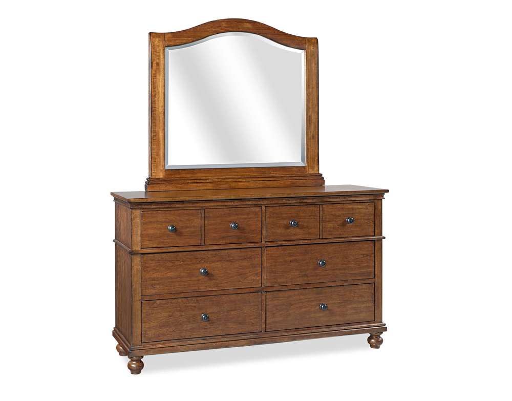 Emery Park - Oxford Arched Mirror in Whiskey Brown Finish - I07-463-WBR veiw 1