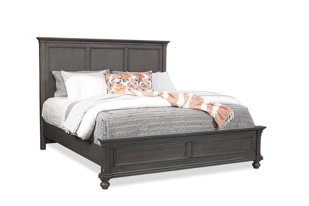 Emery Park - Oxford Cal King Panel Bed in Peppercorn Finish veiw 1