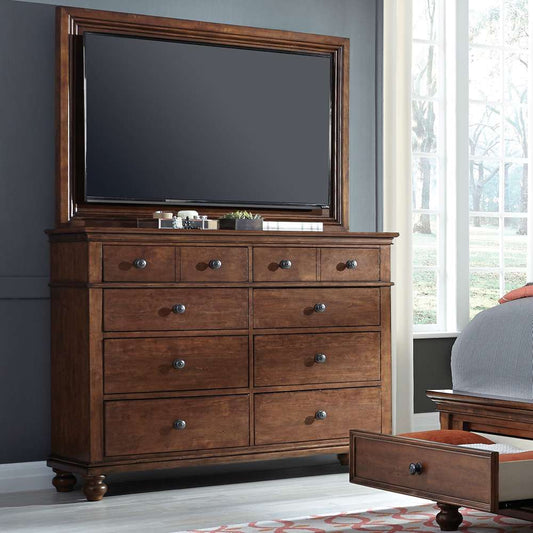 Emery Park  -  Oxford Chesser with TV Frame in Whiskey Brown Finish veiw 1
