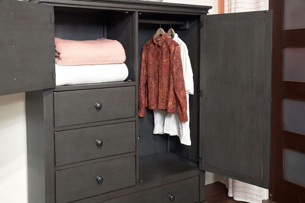 Emery Park - Oxford Chiffarobe in Peppercorn Finish - I07-459-PEP-1 view 3