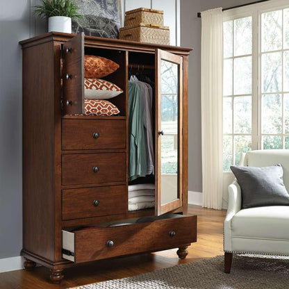 Emery Park  -  Oxford Chiffarobe in Whiskey Brown Finish  - I07-459-WBR-1 veiw 2