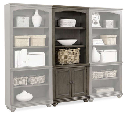 Emery Park - Oxford Door Bookcase in Peppercorn Finish - I07-332-PEP