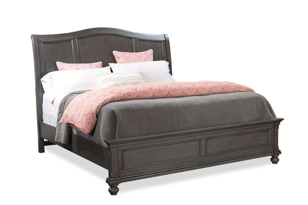 Emery Park - Oxford King Sleigh Bed in Peppercorn Finish