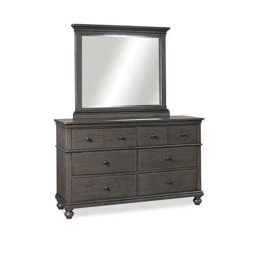 Emery Park - Oxford Landscape Mirror in Peppercorn Finish - I07-462-PEP veiw 2