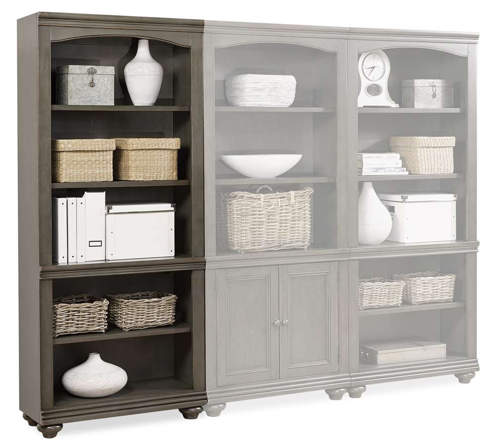 Emery Park - Oxford Open Bookcase in Peppercorn Finish - I07-333-PEP