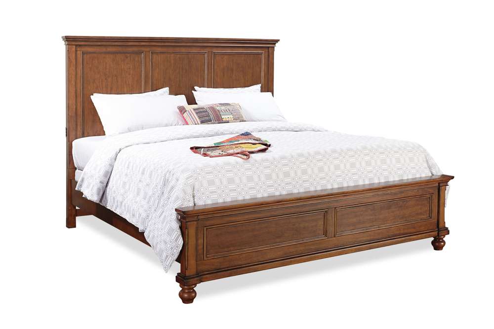 Emery Park - Oxford Queen Panel Bed in Whiskey Brown Finish