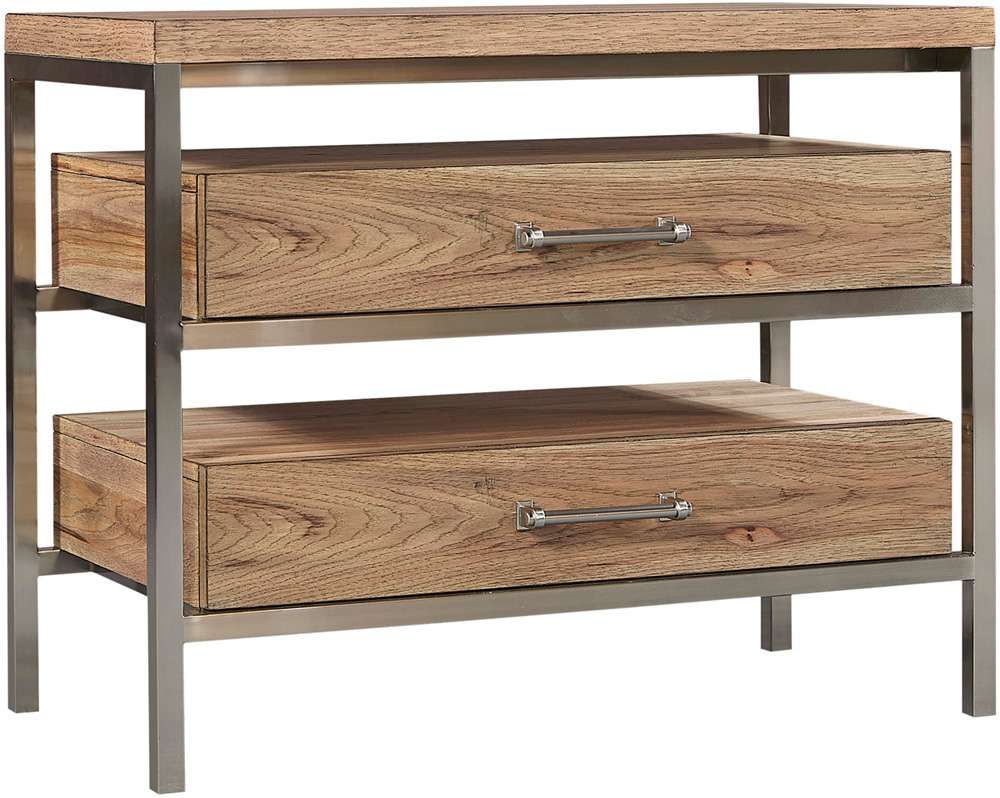 Emery Park - Paxton 2Drawer Metal Nightstand in Fawn Finish - I262-451